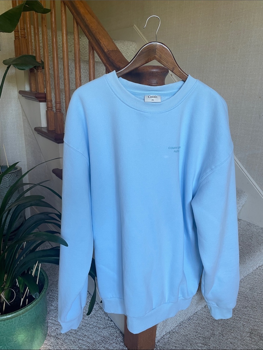 Comfrt Colleftuon Pastel Edit Men’s Baby Blue Crewneck Sweatshirt 2XL